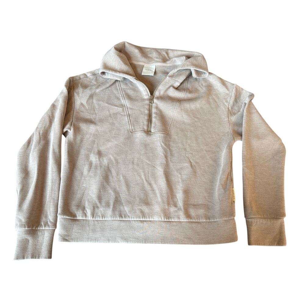 Varley Women’s Vine Half-Zip Pullover Sweatshirt Size M Beige Athleisure Soft
